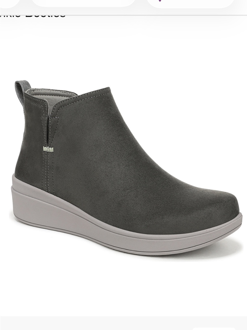 Ryka Lovely Size 7.5 Wide Water Repellent Wedge Ankle Booties